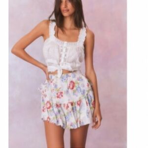 Love Shack FancyFloral Ruffle Skirt